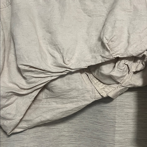 Jacquemus Mejean Cropped Linen Cotton Shirt White Oversized Button Down 34 XS - Picture 7 of 13